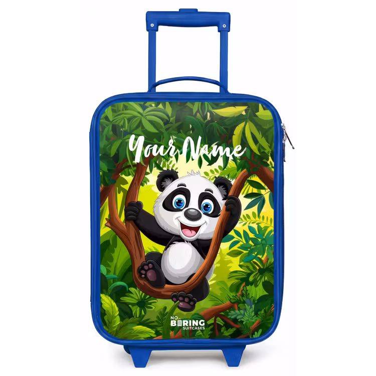 Pedro panda Kinderkoffer - Blauw klein -zz3dotto
