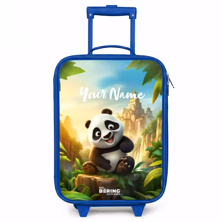 Peter Panda Kinderkoffer - Blauw klein -3d