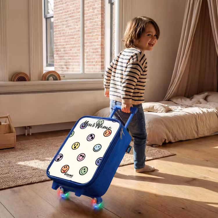 Speelse smiley-mix Kinderkoffer - Blauw klein -sfeer1