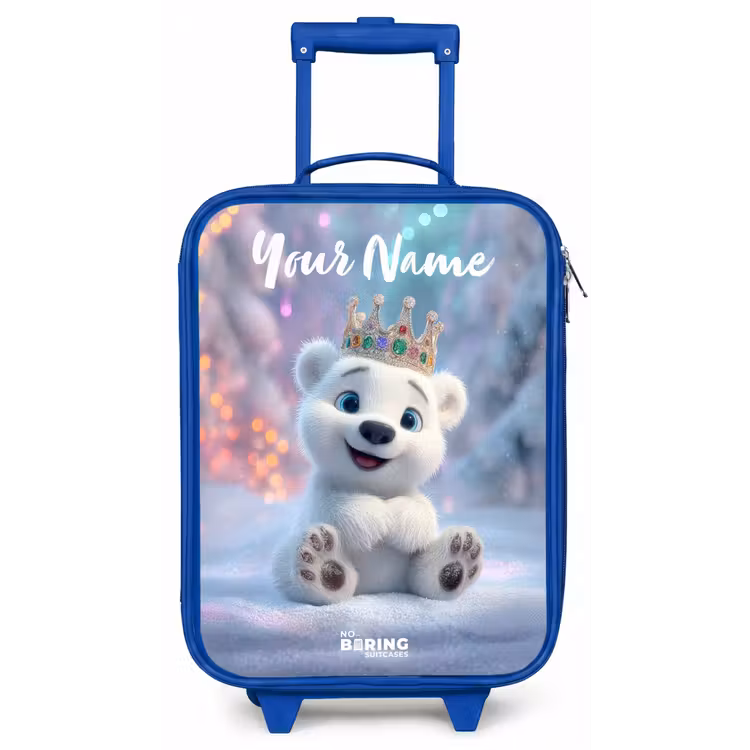 Ijsbeer - Kroon - Winter Kinderkoffer - Blauw klein -zz3dotto