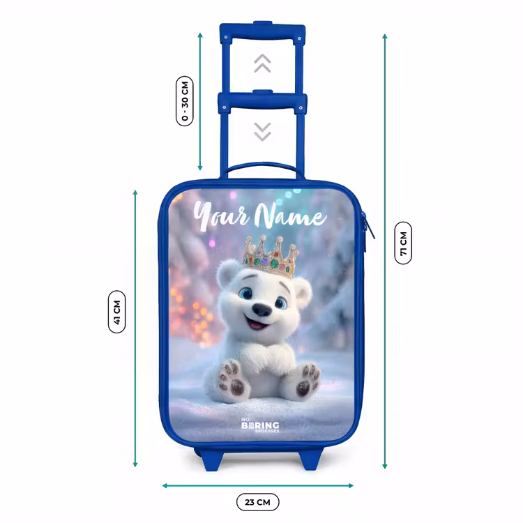 Ijsbeer - Kroon - Winter Kinderkoffer - Blauw klein -productfoto_formaten