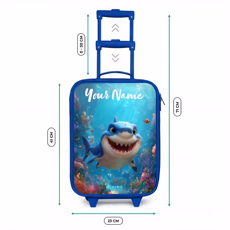 Rif - Koraal - Haai - Dier Kinderkoffer - Blauw klein -productfoto_formaten