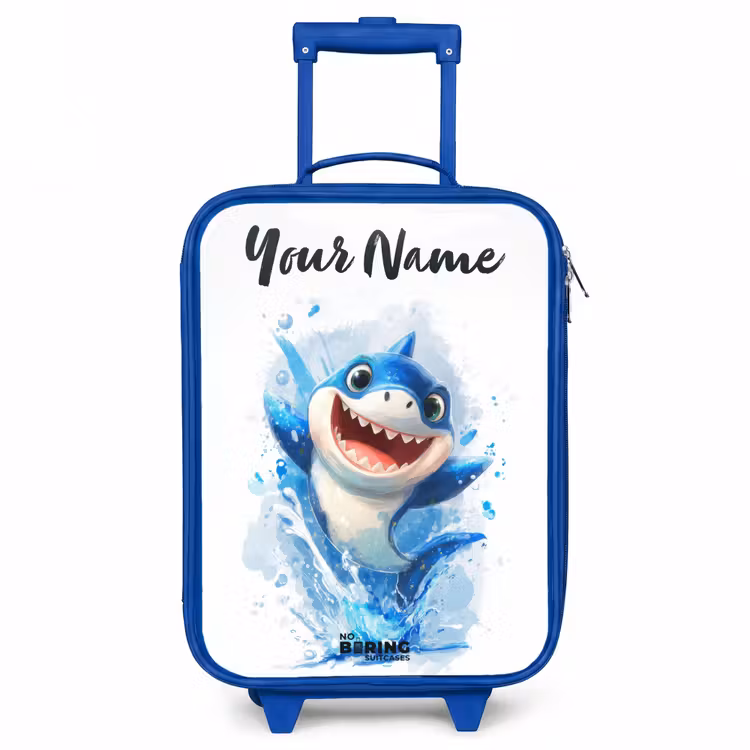 Haai - Tanden - Water Kinderkoffer - Blauw klein -3d