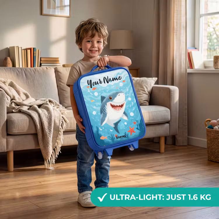 Haai - Water - Zee Kinderkoffer - Blauw klein -sfeer2_EN