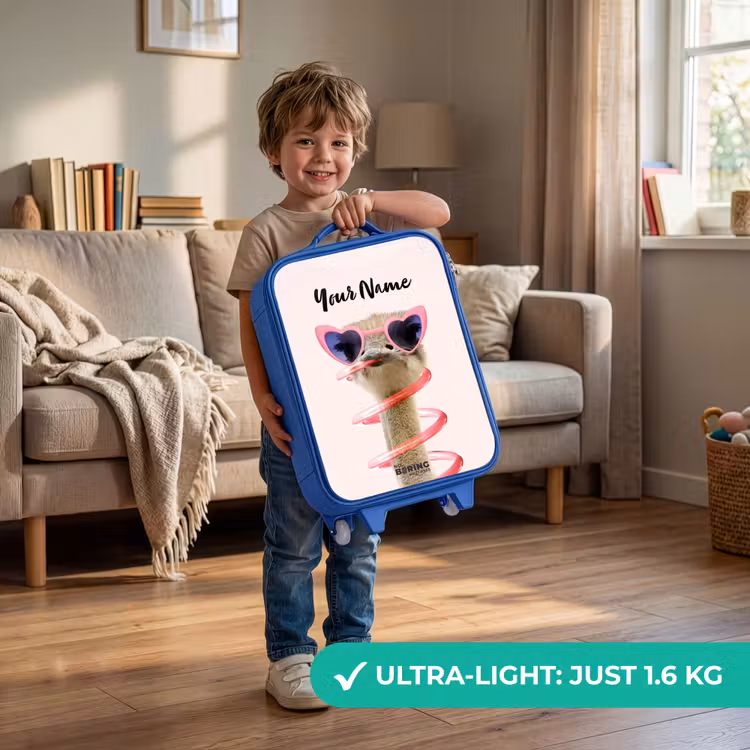 Sierk Struisvogel Roze Kinderkoffer - Blauw klein -sfeer2_EN