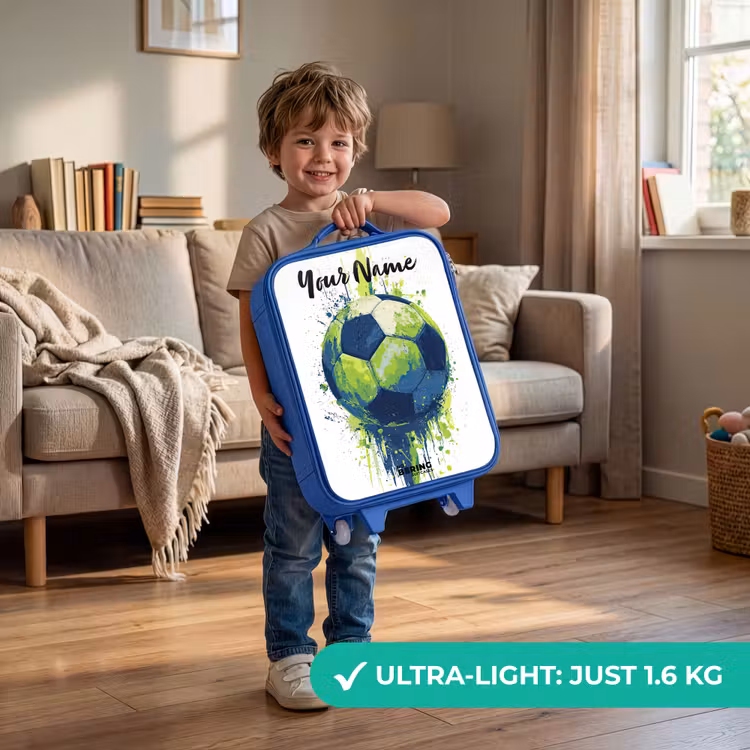 Voetbalvibes - Verf - Groen - Blauw Kinderkoffer - Blauw klein -sfeer2_EN