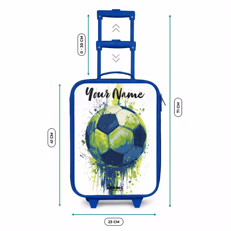 Voetbalvibes - Verf - Groen - Blauw Kinderkoffer - Blauw klein -productfoto_formaten