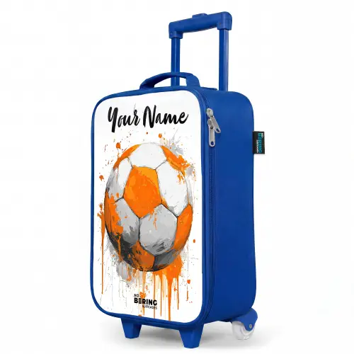 Voetbalvibes - Verf - Oranje Kinderkoffer - Blauw klein -productfoto_schuin
