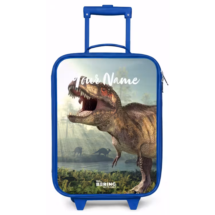 Thijs Tyrannosaurus Kinderkoffer - Blauw klein -zz3dotto