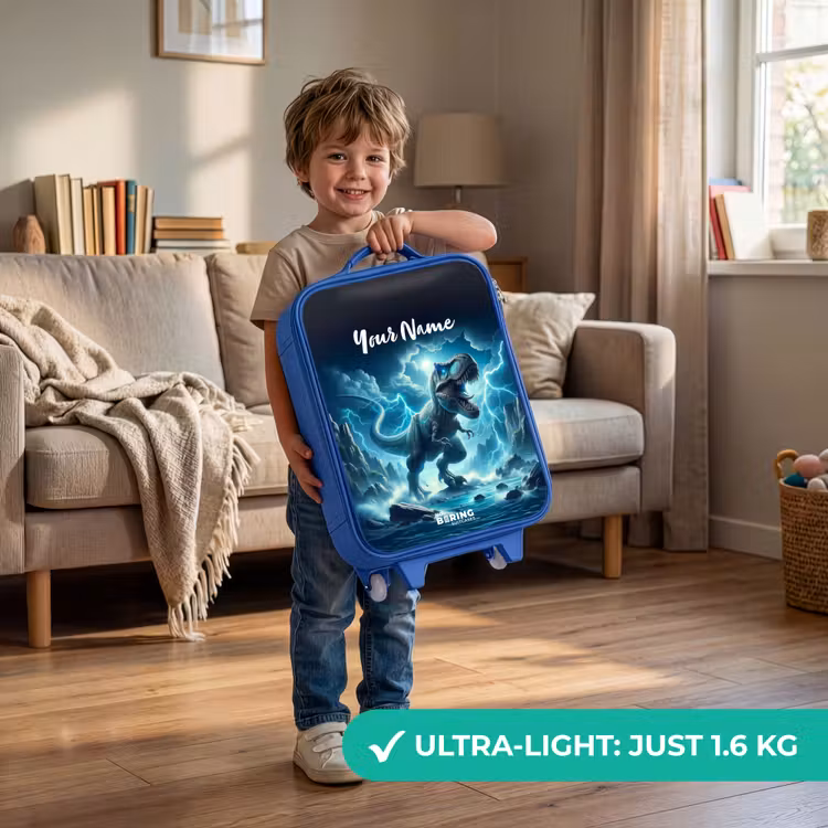 Donderslagdino Kinderkoffer - Blauw klein -sfeer2_EN