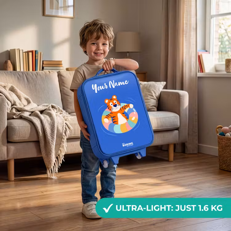 Tijger - Zwemband - Water Kinderkoffer - Blauw klein -sfeer2_EN