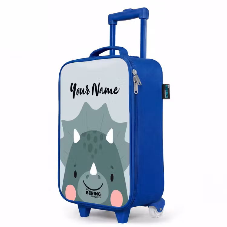 Tigo triceratops Kinderkoffer - Blauw klein -productfoto_schuin