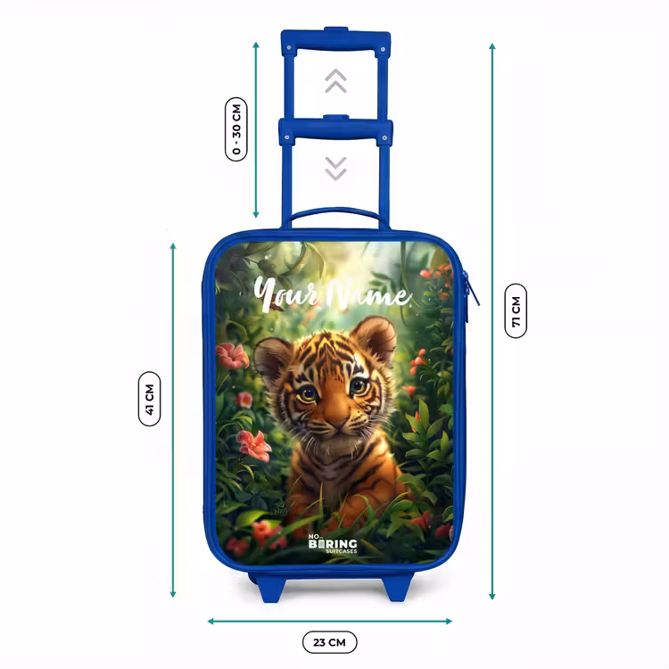 Tommy tijger Kinderkoffer - Blauw klein -productfoto_formaten