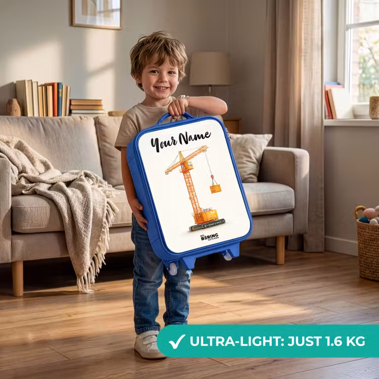 Torenkraan - Getekend - Oranje Kinderkoffer - Blauw klein -sfeer2_EN