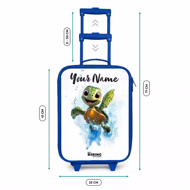 Schildpad - Water - Groen Kinderkoffer - Blauw klein -productfoto_formaten