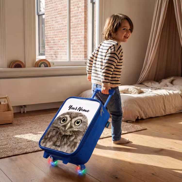 Ulke Uil Kinderkoffer - Blauw klein -sfeer1
