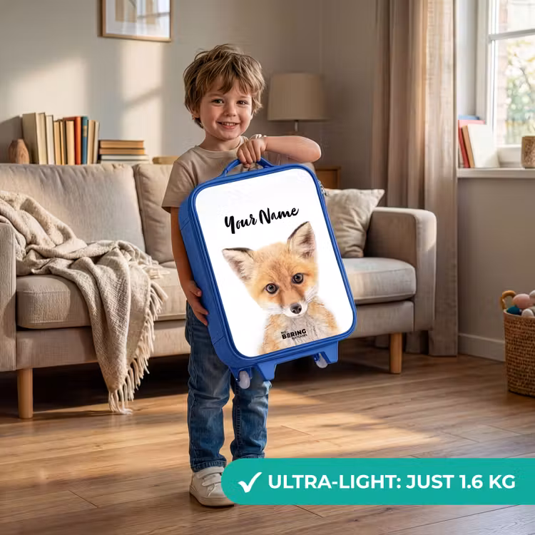 Vicky Vosje Kinderkoffer - Blauw klein -sfeer2_EN