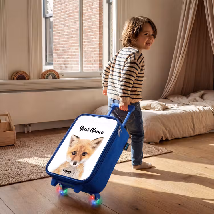 Vicky Vosje Kinderkoffer - Blauw klein -sfeer1