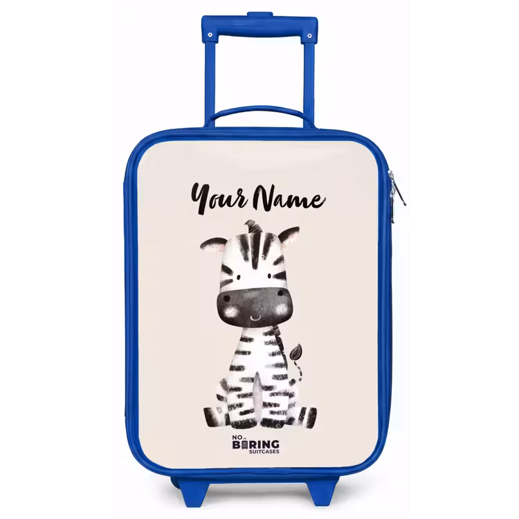 Zoë Zebra Kinderkoffer - Blauw klein -zz3dotto