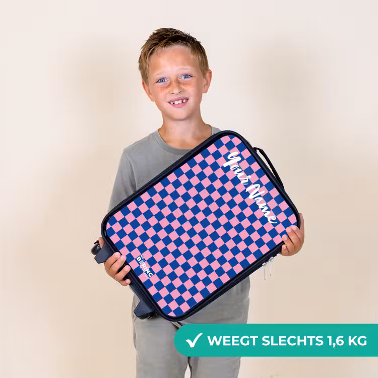 Blokjes - Blauw - Roze Kinderkoffer - Zwart klein -sfeer4_NL