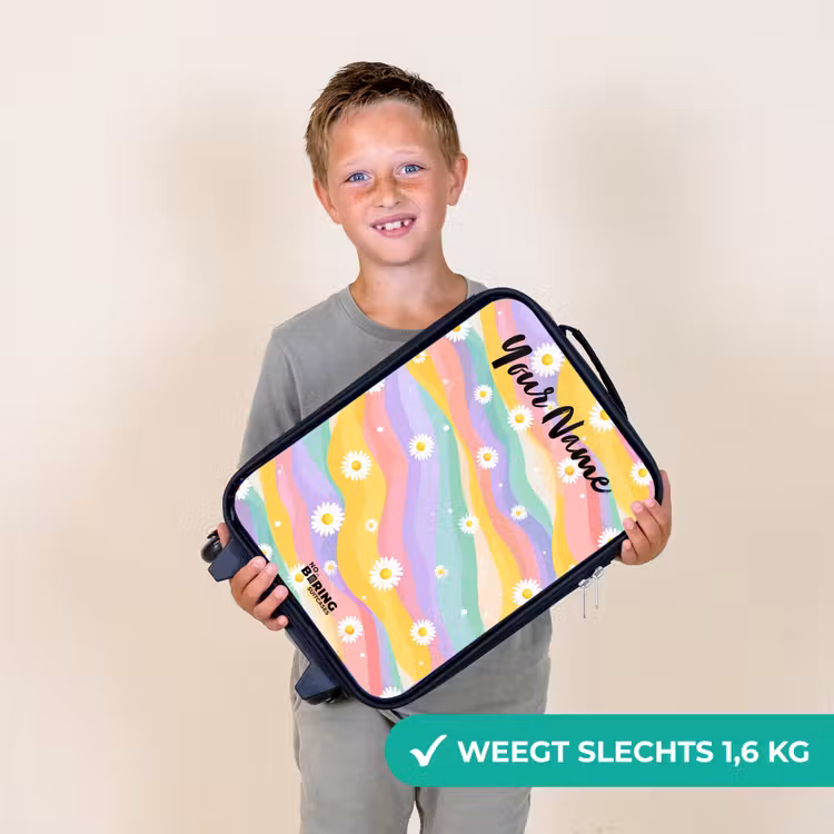 Madeliefjes - Kleurrijk - Pastel Kinderkoffer - Zwart klein -sfeer4_NL