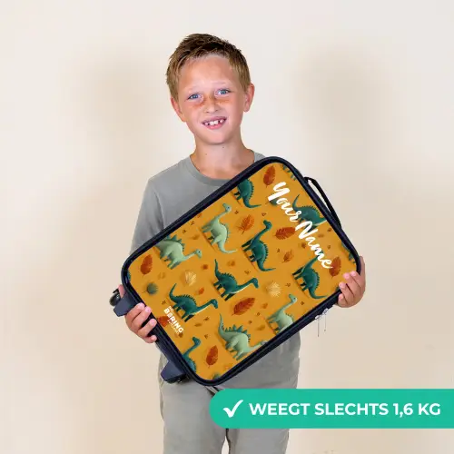 Dino - Dieren - Patroon Kinderkoffer - Zwart klein -sfeer4_NL