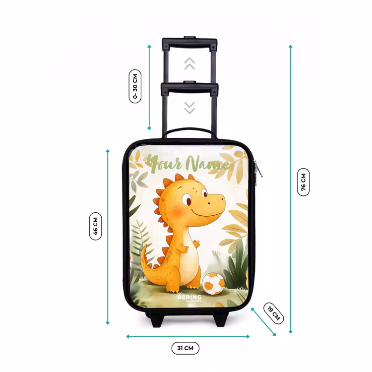 Dino - Voetbal - Oranje Kinderkoffer - Zwart klein -productfoto_formaten