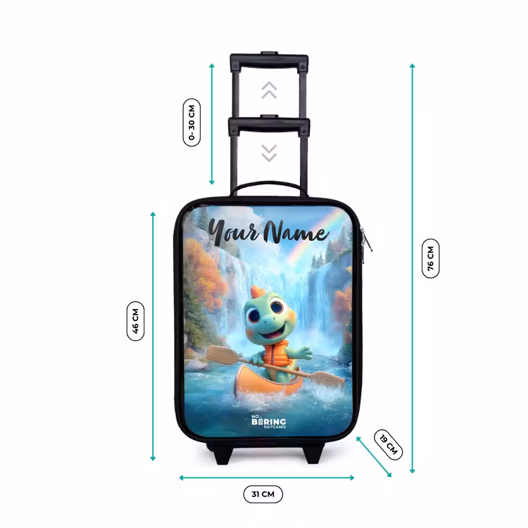 Dino - Natuur - Waterval Kinderkoffer - Zwart klein -productfoto_formaten