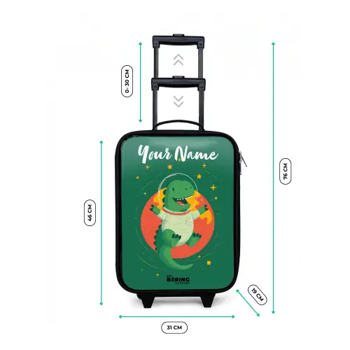 Dino - Planeet - Sterren - Groen Kinderkoffer - Zwart klein -productfoto_formaten
