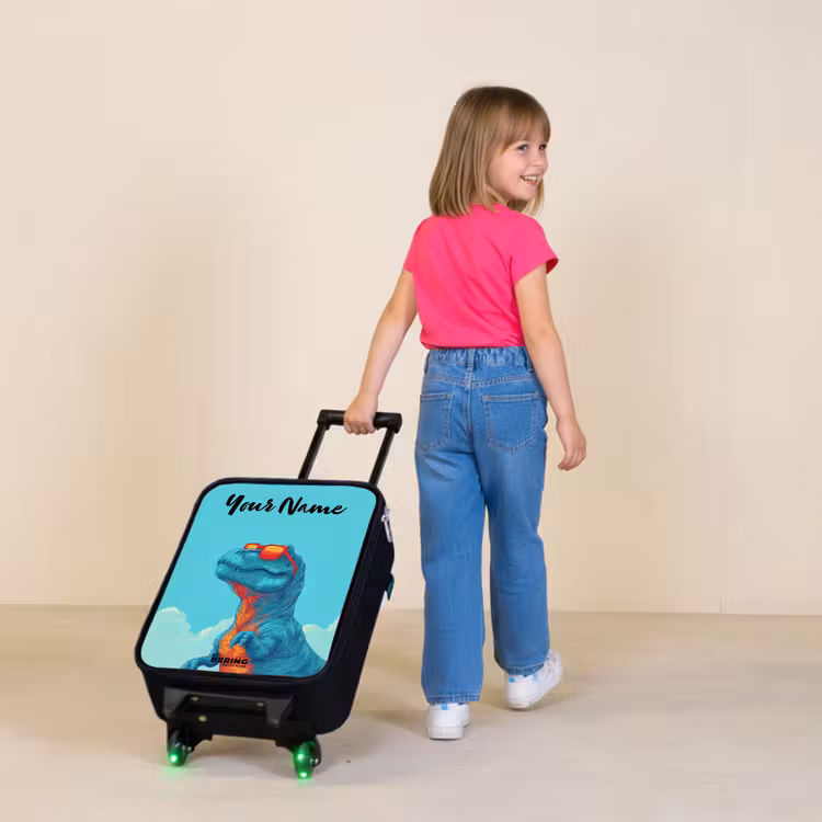 Dino - Zonnebril - Blauw Kinderkoffer - Zwart klein -sfeer1