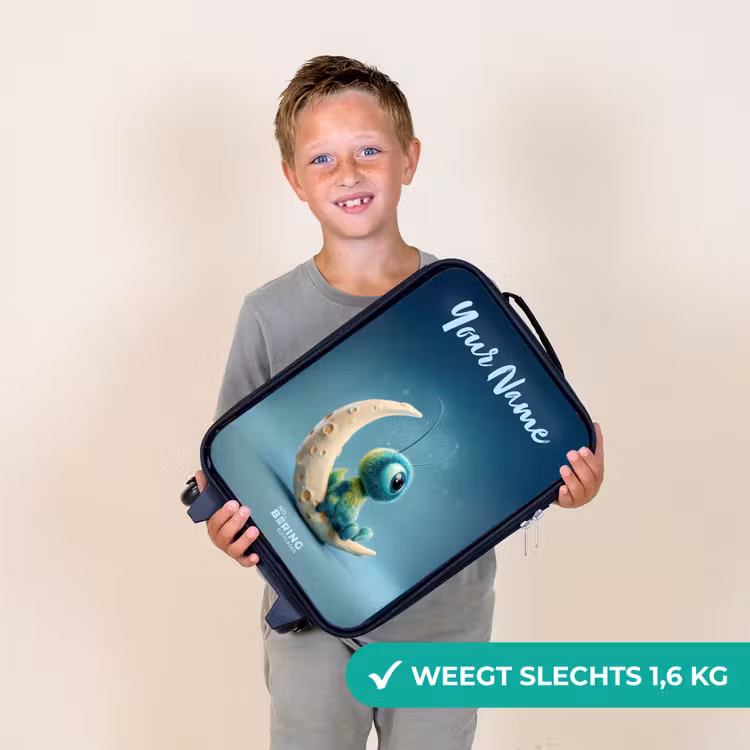 Dromerig Wezentje op de Maan Kinderkoffer - Zwart klein -sfeer4_NL