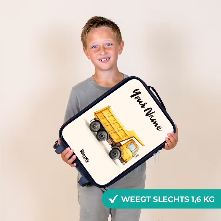 Kiepwagen - Getekend - Geel Kinderkoffer - Zwart klein -sfeer4_NL