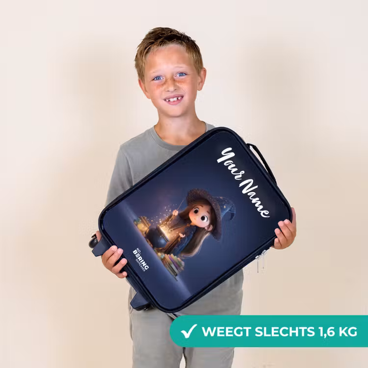 Betoverend meisje met ketel Kinderkoffer - Zwart klein -sfeer4_NL