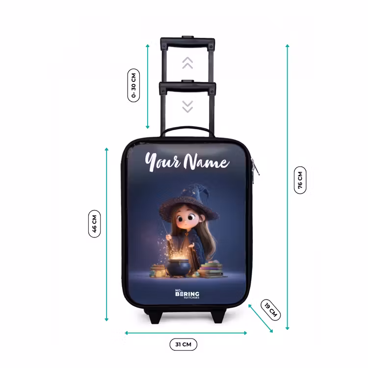 Betoverend meisje met ketel Kinderkoffer - Zwart klein -productfoto_formaten