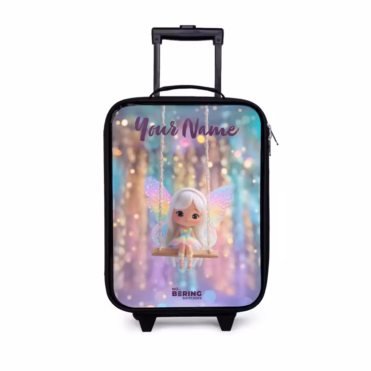 Fee - Elf - Regenboog Kinderkoffer - Zwart klein -3d