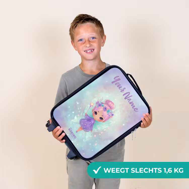 Bloemenfee in pastelglans Kinderkoffer - Zwart klein -sfeer4_NL