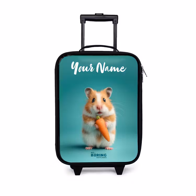 Hamster - Wortel - Dier Kinderkoffer - Zwart klein -3d