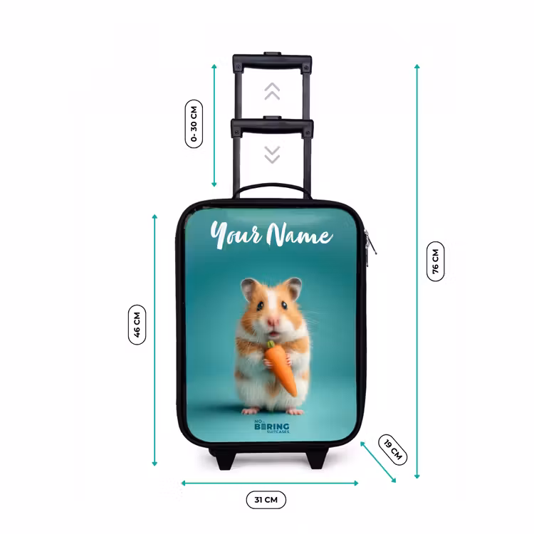 Hamster - Wortel - Dier Kinderkoffer - Zwart klein -productfoto_formaten