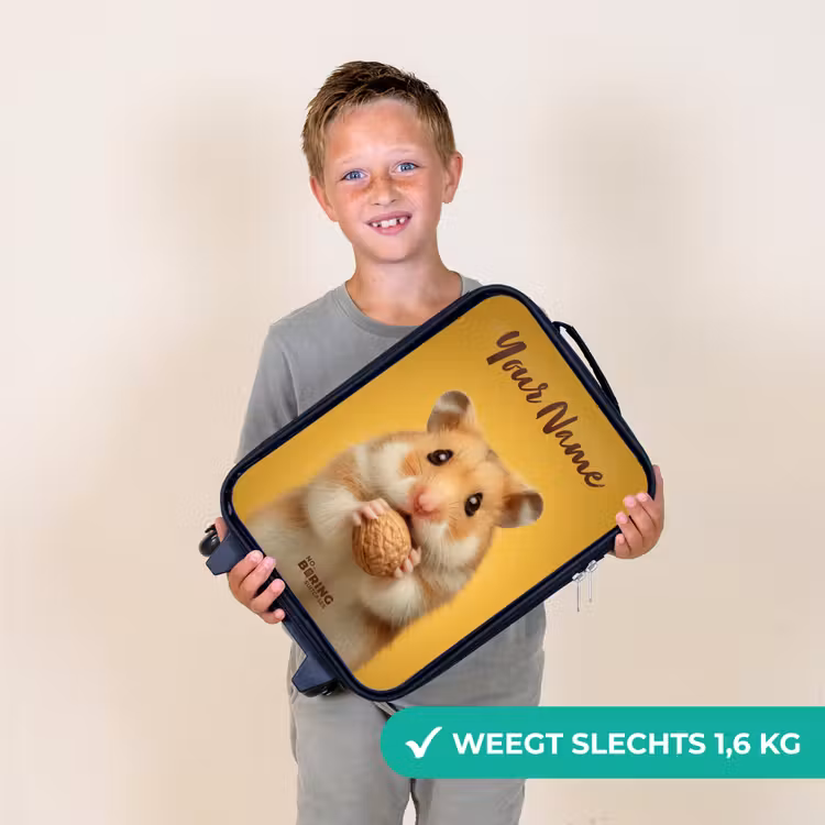 Hamster - Walnoot - Dier Kinderkoffer - Zwart klein -sfeer4_NL