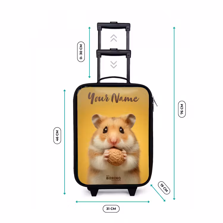 Hamster - Walnoot - Dier Kinderkoffer - Zwart klein -productfoto_formaten