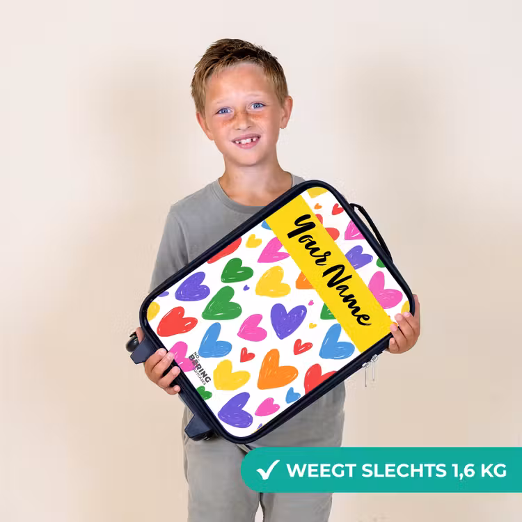 Hartjes - Patroon - Kleurrijk Kinderkoffer - Zwart klein -sfeer4_NL