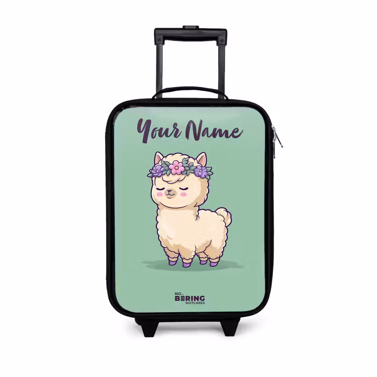 Kawai - Alpaca - Groen Kinderkoffer - Zwart klein -3d