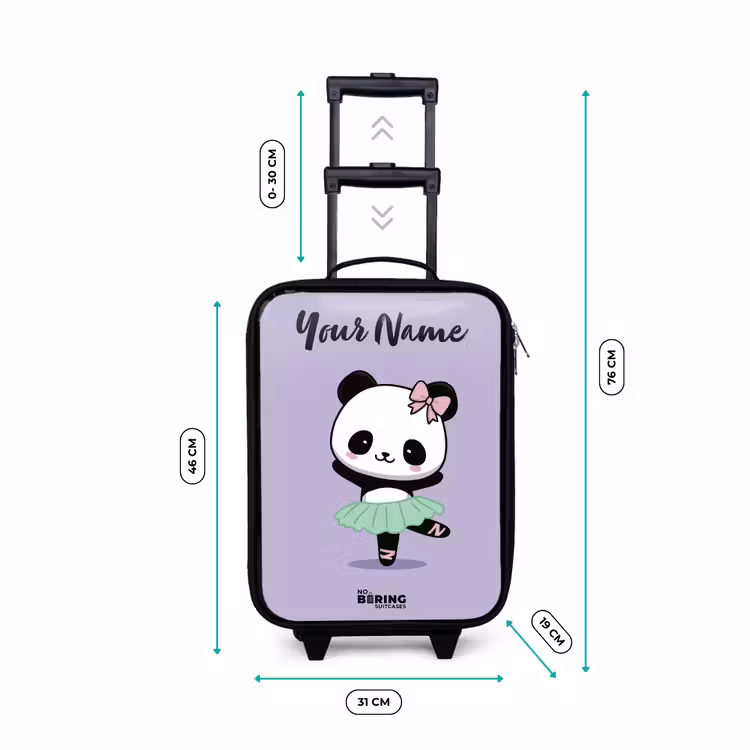 Kawai - Ballet - Panda Kinderkoffer - Zwart klein -productfoto_formaten