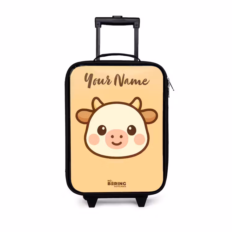 Kawai - Koe - Bruin Kinderkoffer - Zwart klein -3d