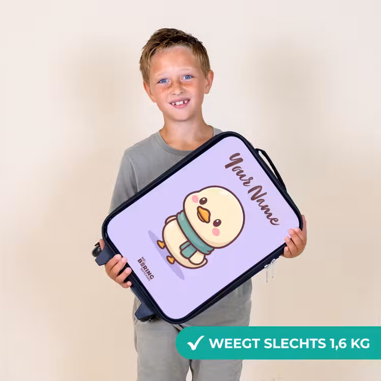 Kawai - Eend - Sjaal Kinderkoffer - Zwart klein -sfeer4_NL