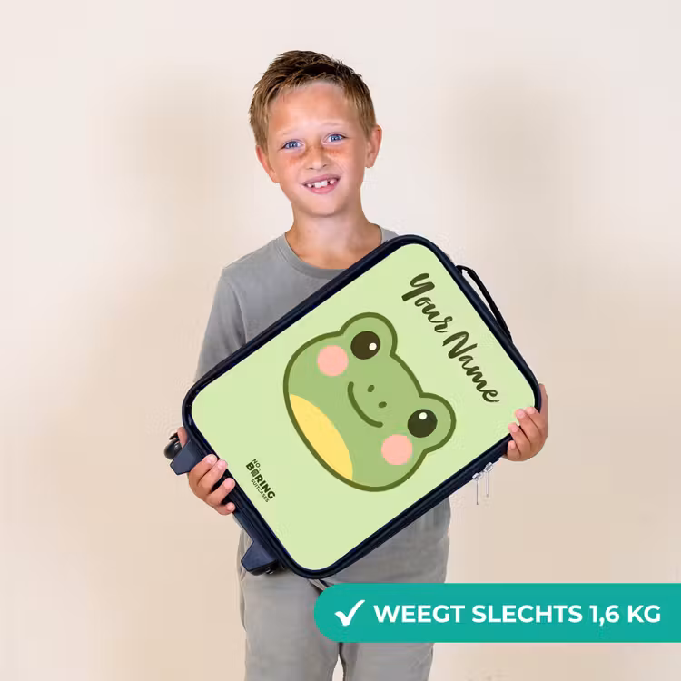 Kawai - Kikker - Groen Kinderkoffer - Zwart klein -sfeer4_NL
