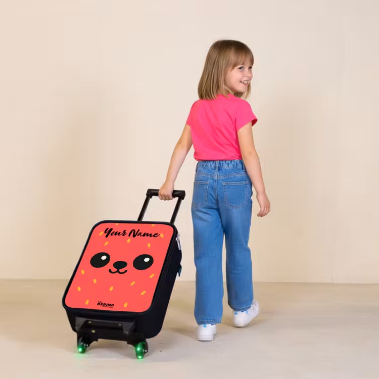 Kawai - Aardbei - Rood Kinderkoffer - Zwart klein -sfeer1