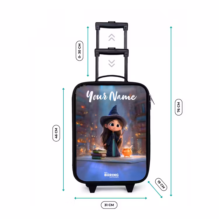 Kleine tovernares in bibliotheek Kinderkoffer - Zwart klein -productfoto_formaten