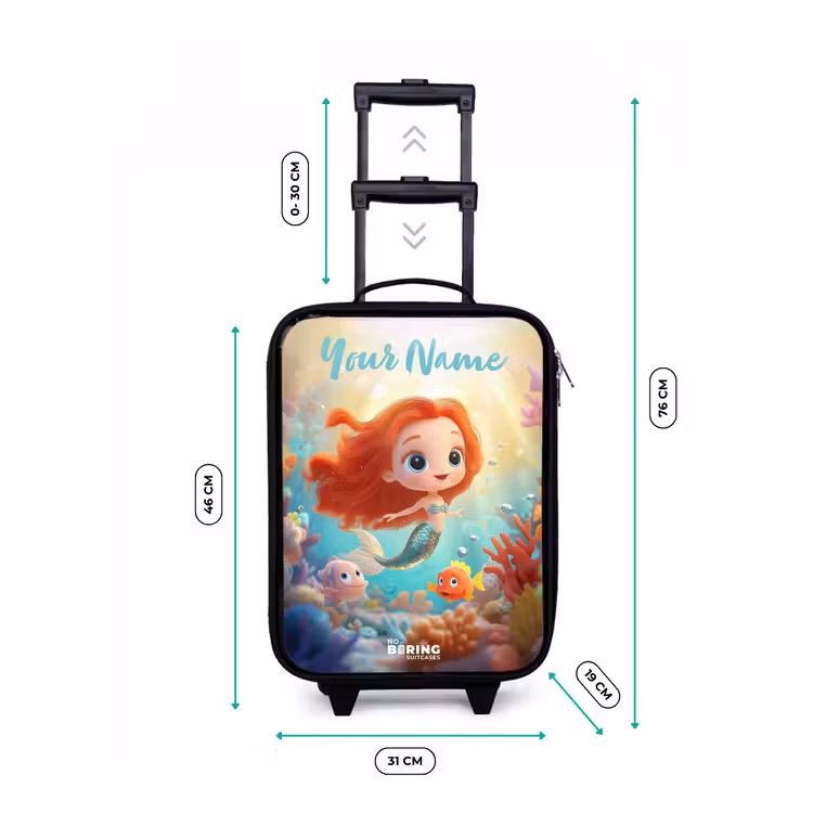 Zeemeermin - Vissen - Koraal Kinderkoffer - Zwart klein -productfoto_formaten