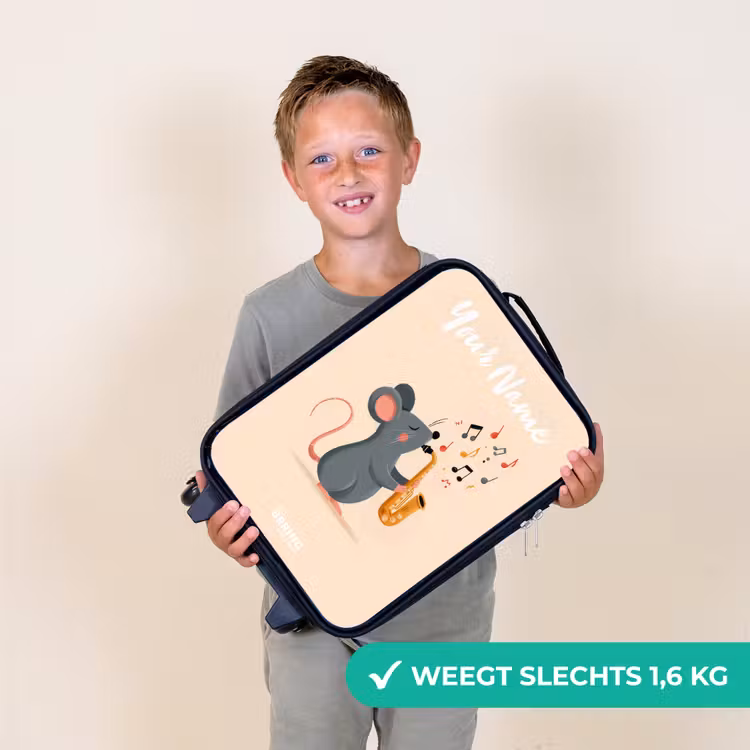 Muis - Saxofoon - Muziek Kinderkoffer - Zwart klein -sfeer4_NL